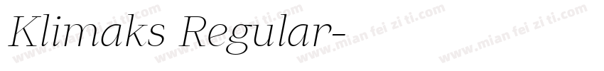 Klimaks Regular字体转换
